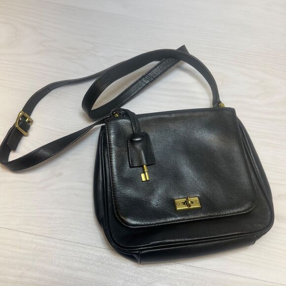 FOSSIL Memoir Novella Black Small Flap Leather Crossbody Purse ZB5407 - Picture 1 of 9